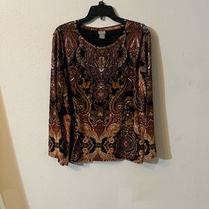 Mesh Chicos 3 paisley pattern top